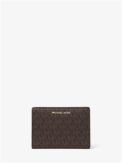 michael michael kors medium logo slim wallet